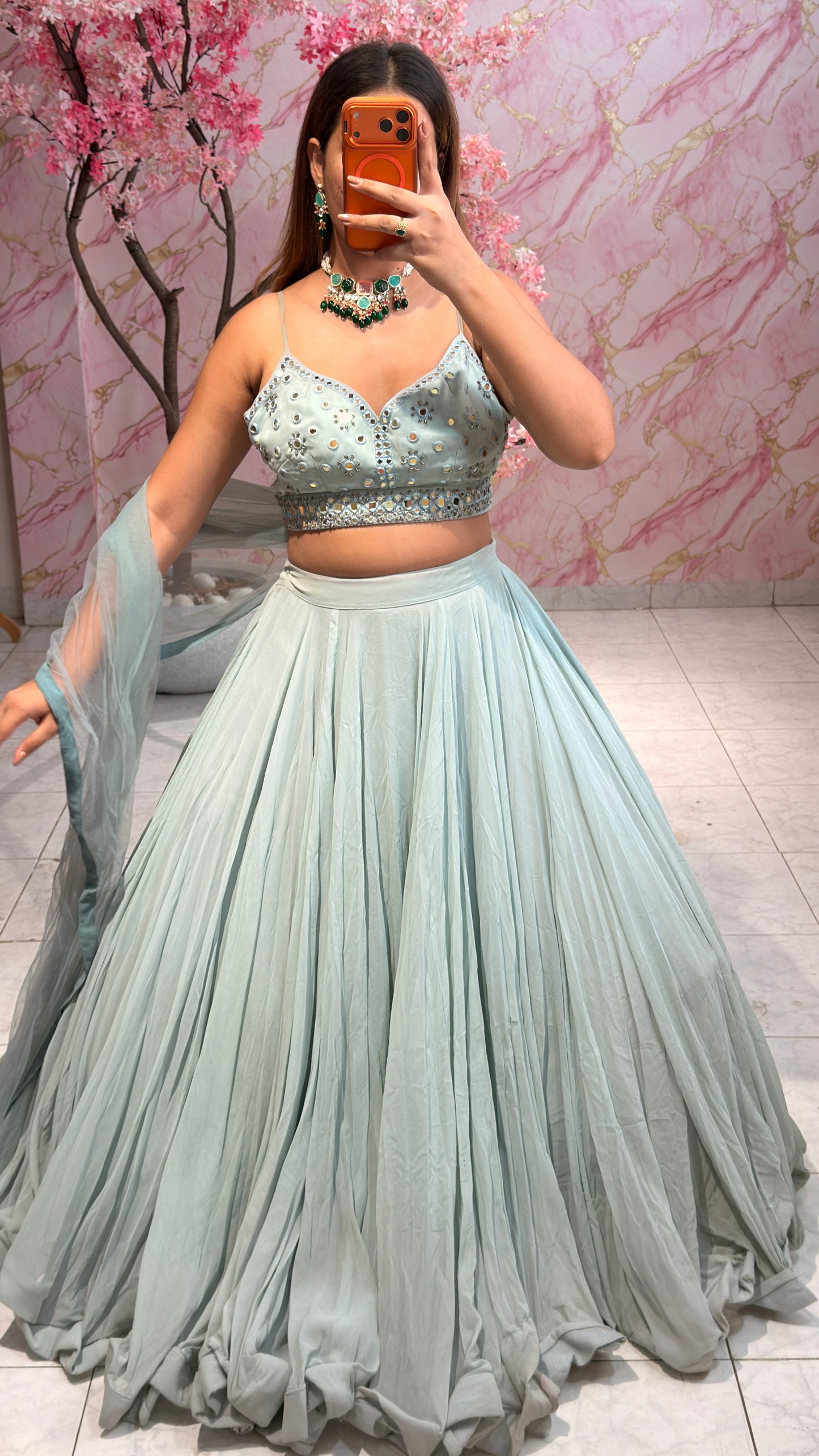 Embellished wedding lehenga 4021