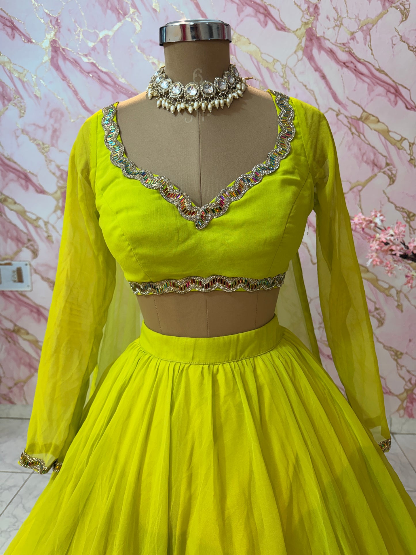 Embellished wedding lehenga 4144