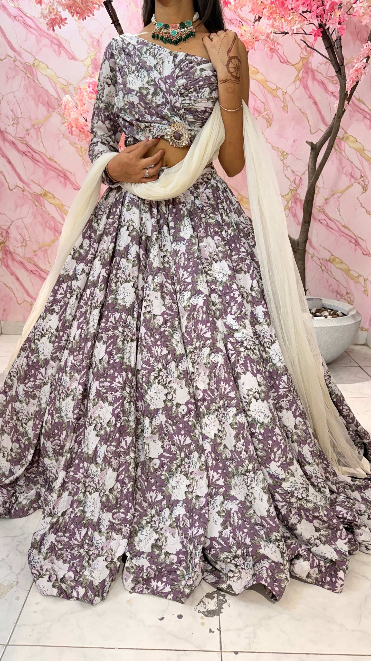 Embellished wedding lehenga 4055