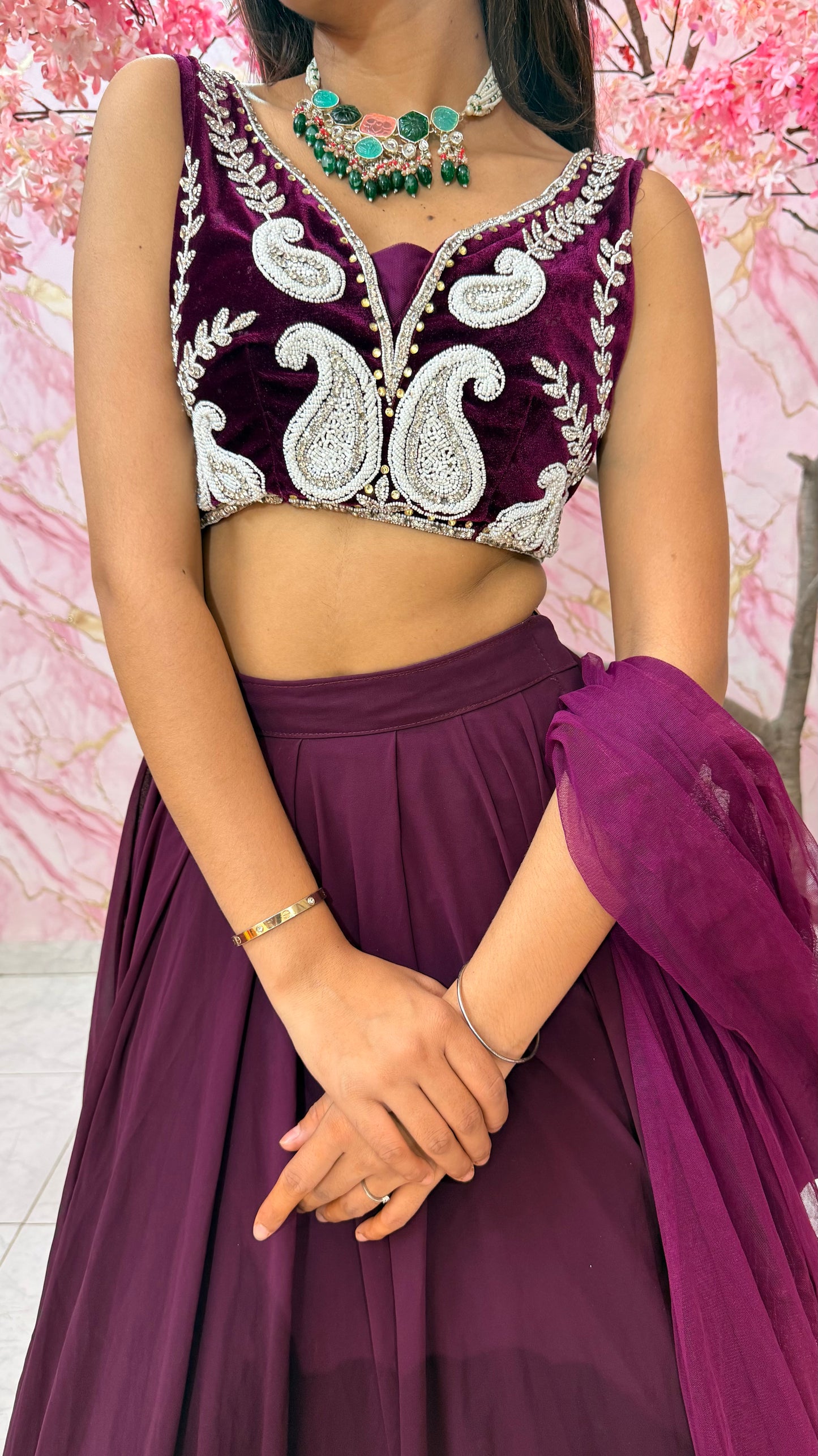 Embellished wedding lehenga 4033