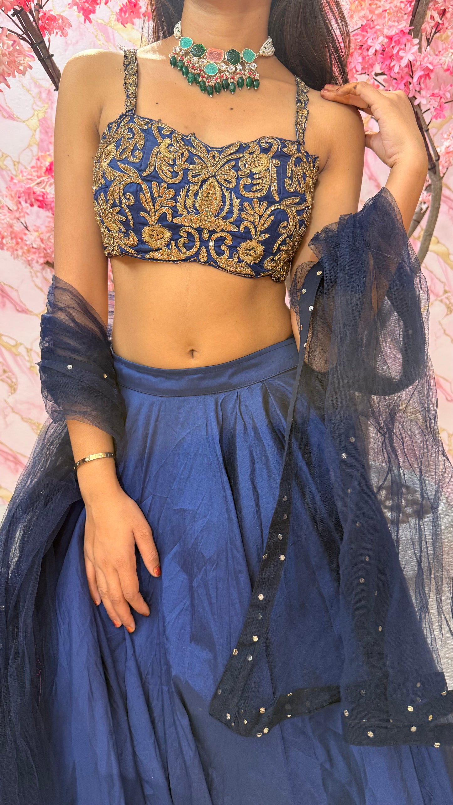Embellished wedding lehenga 4045