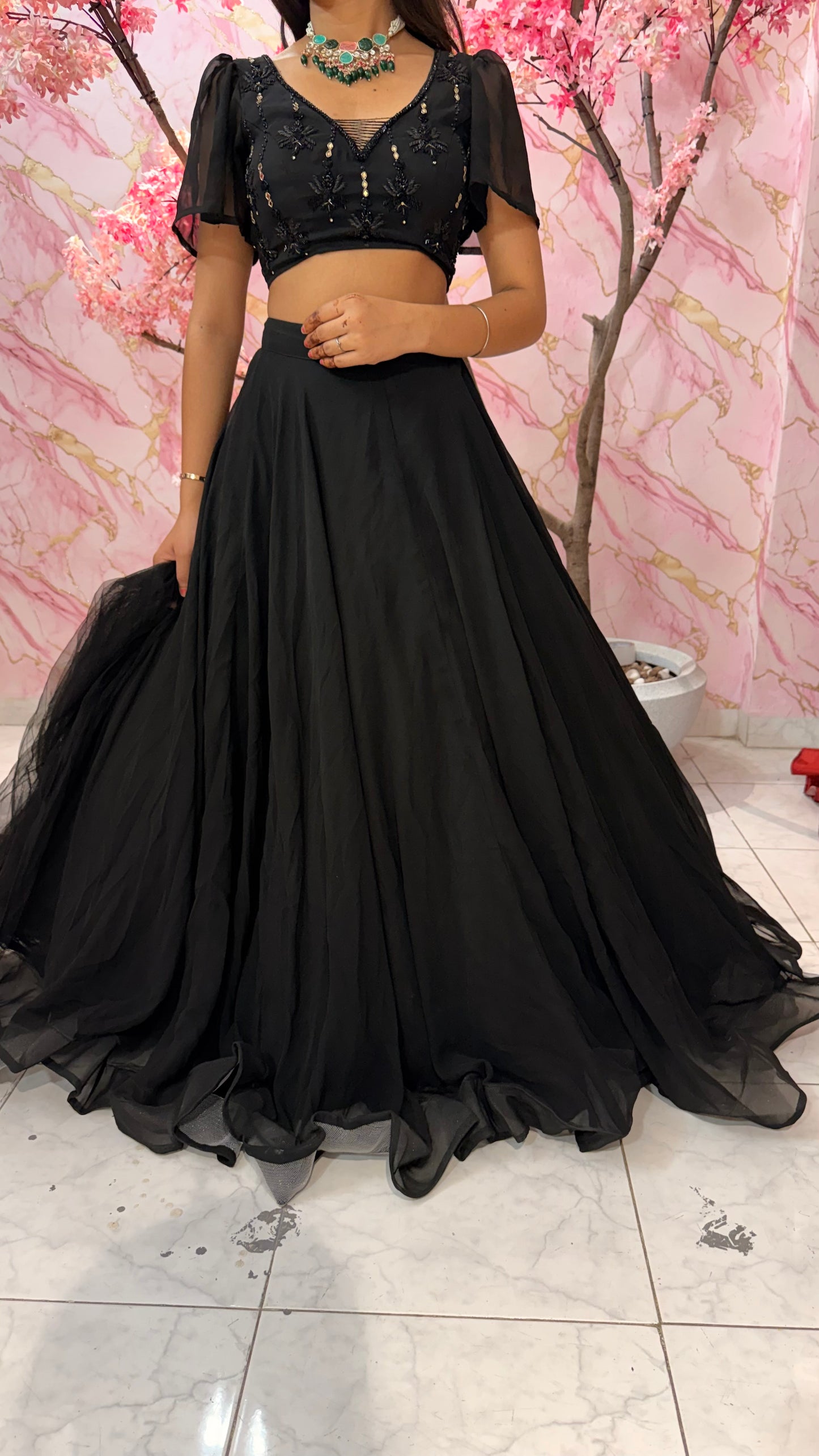 Embellished wedding lehenga 4052
