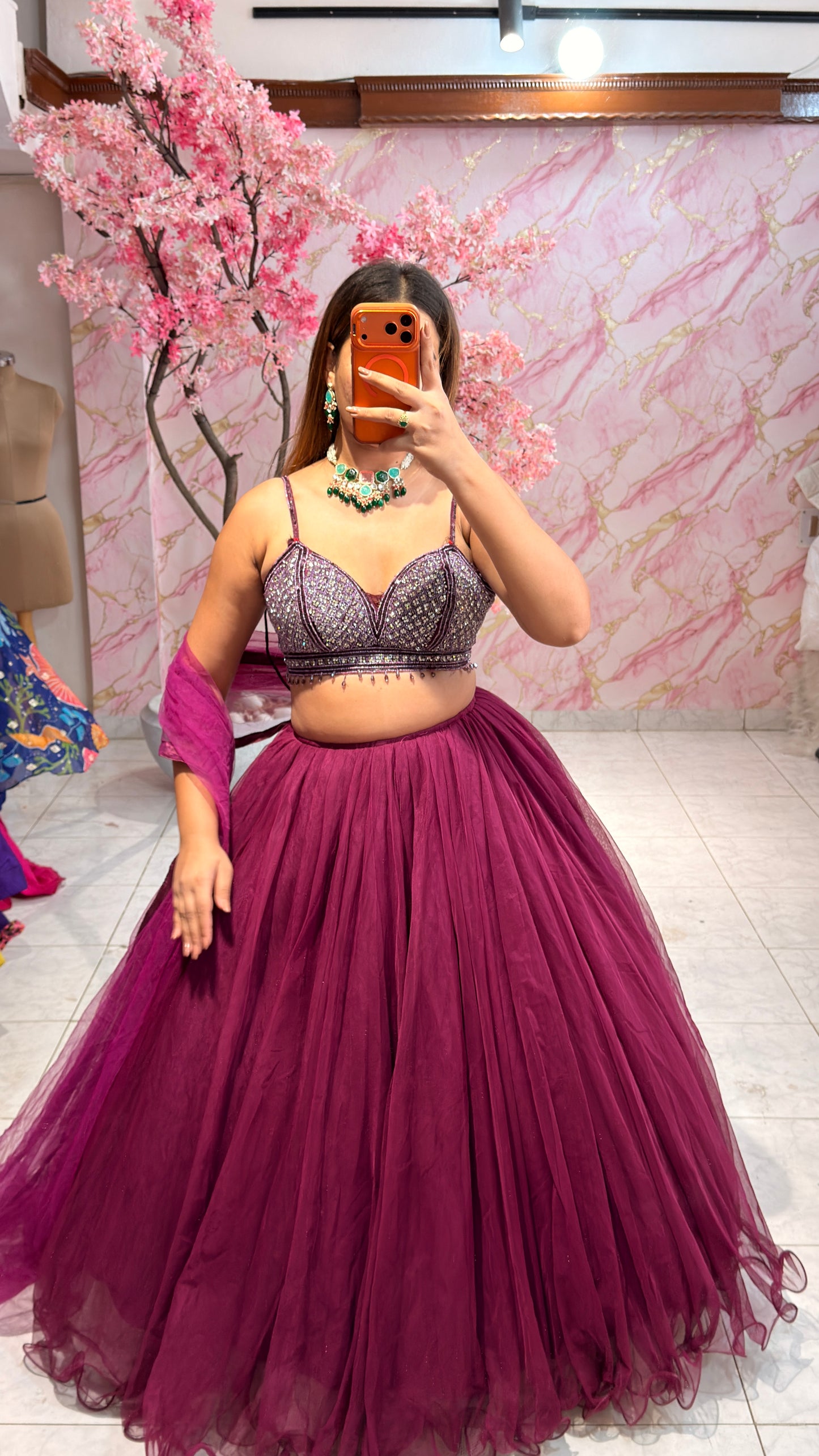 Embellished wedding lehenga 4022