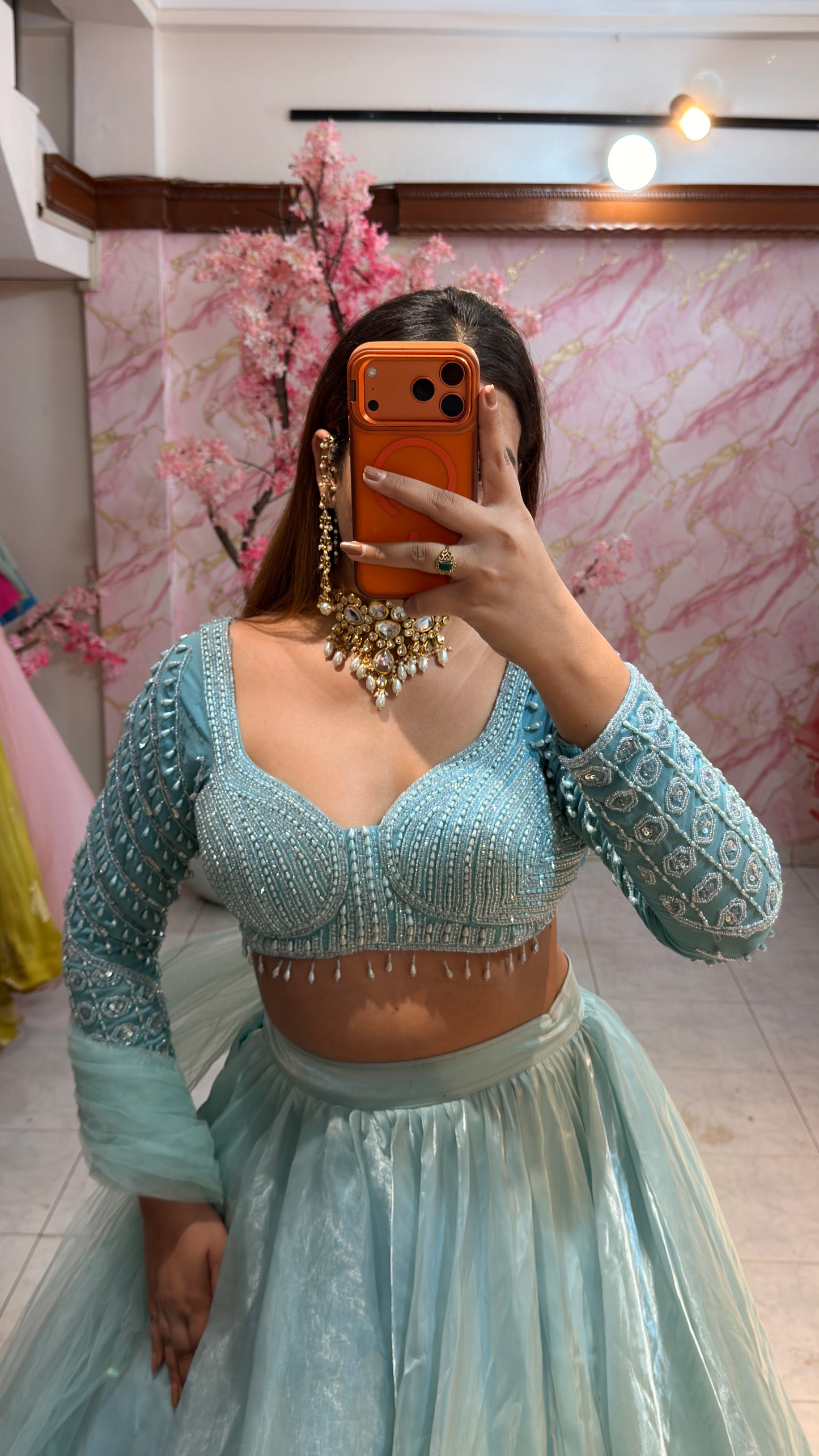 Embellished wedding lehenga 4086