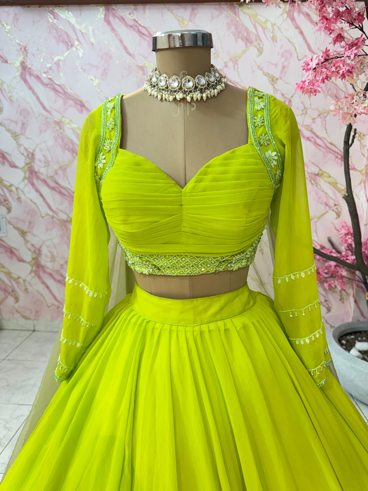 Embellished wedding lehenga 4103