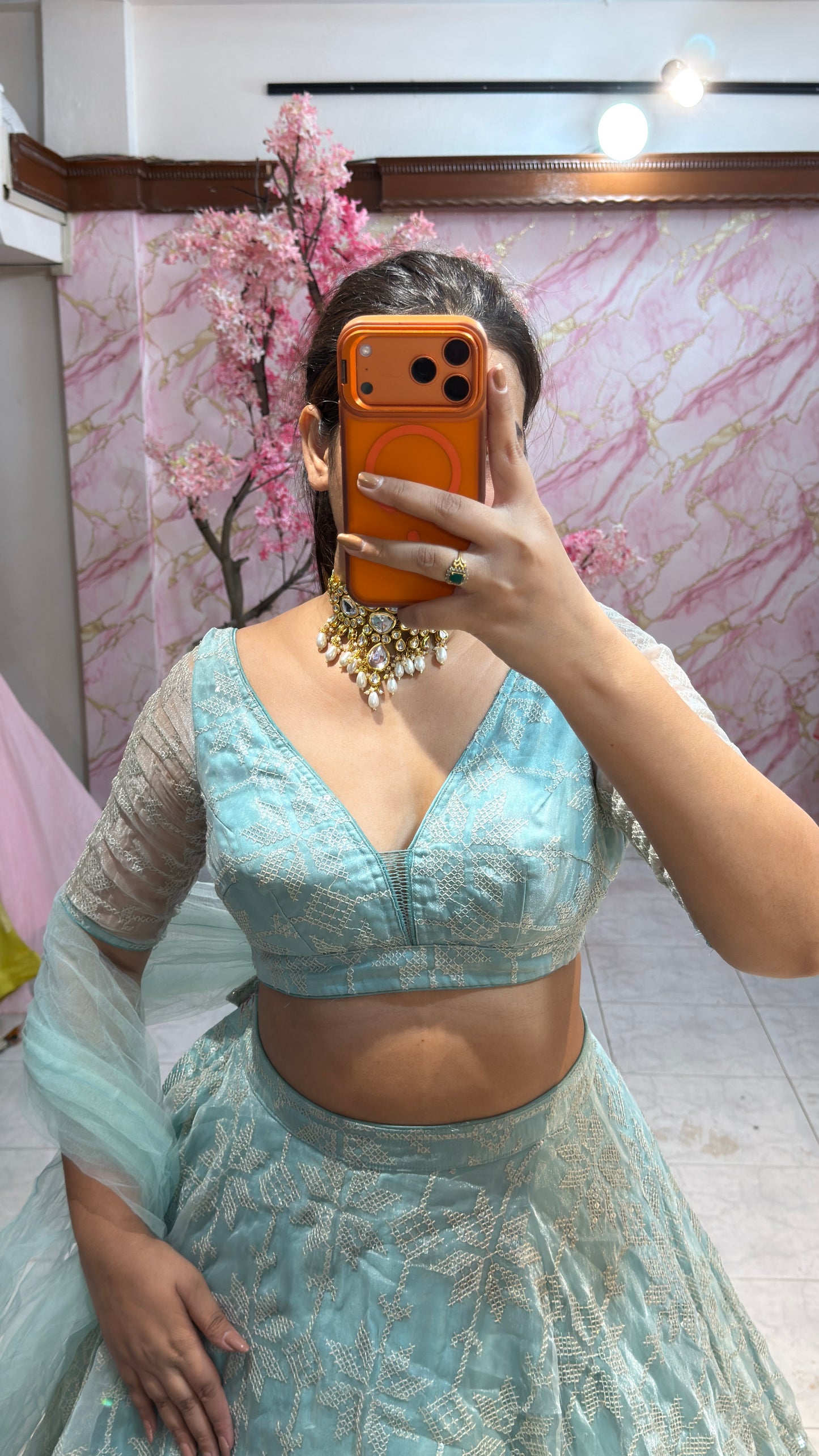 Embellished wedding lehenga 4088