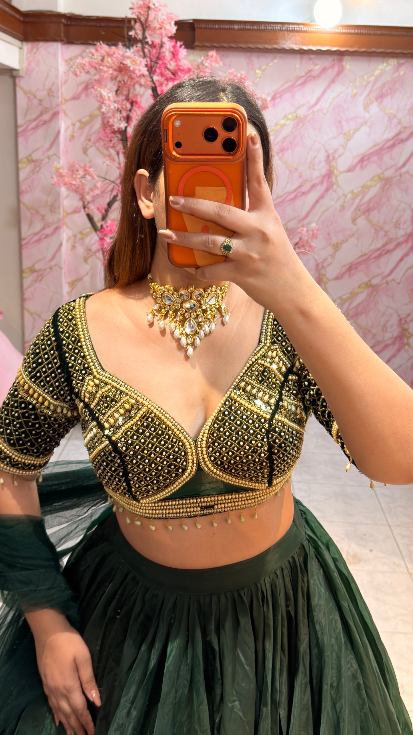 Embellished wedding lehenga 4069