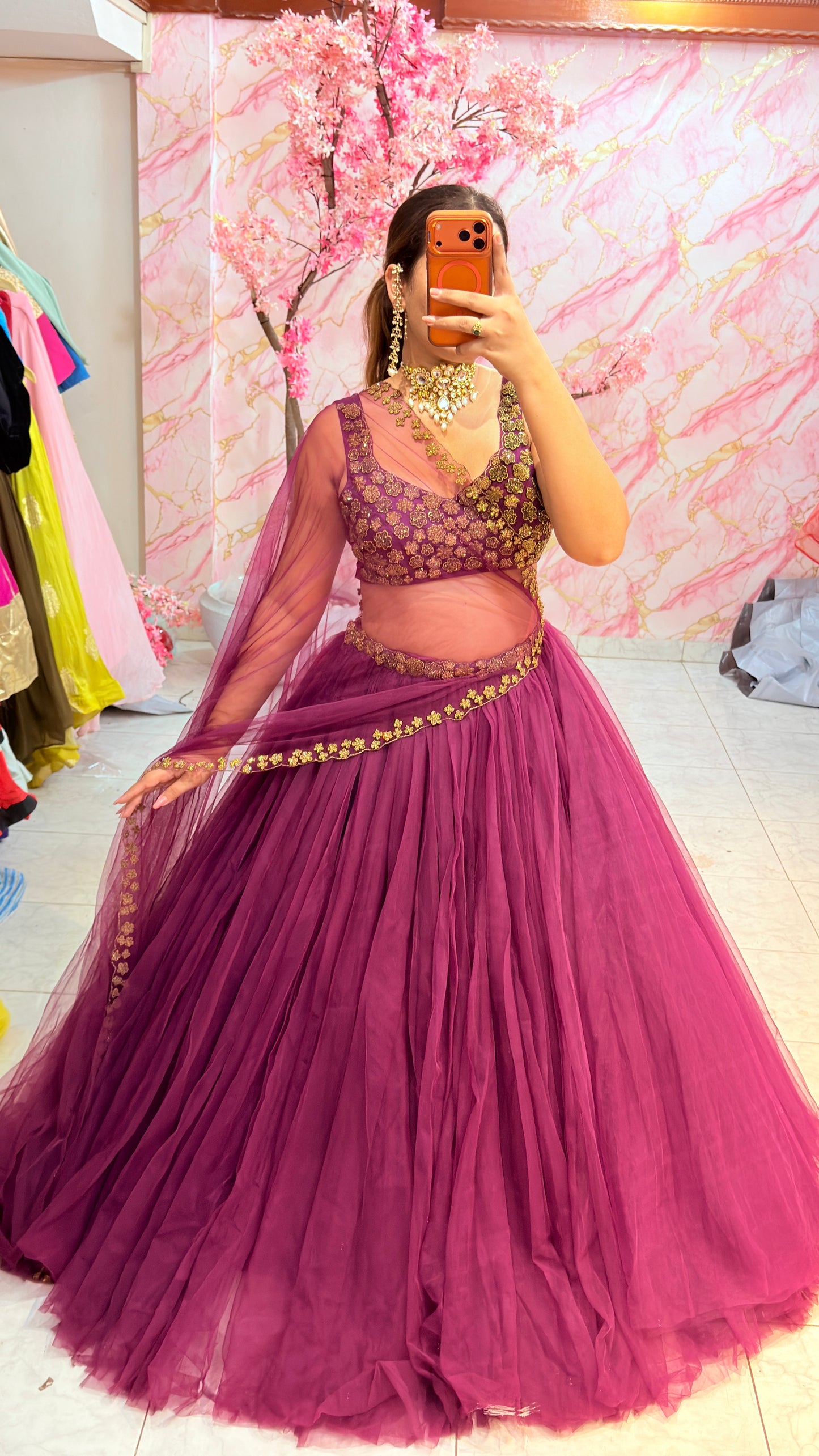 Embellished wedding lehenga 4065
