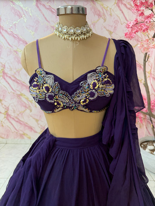 Embellished wedding lehenga 4088