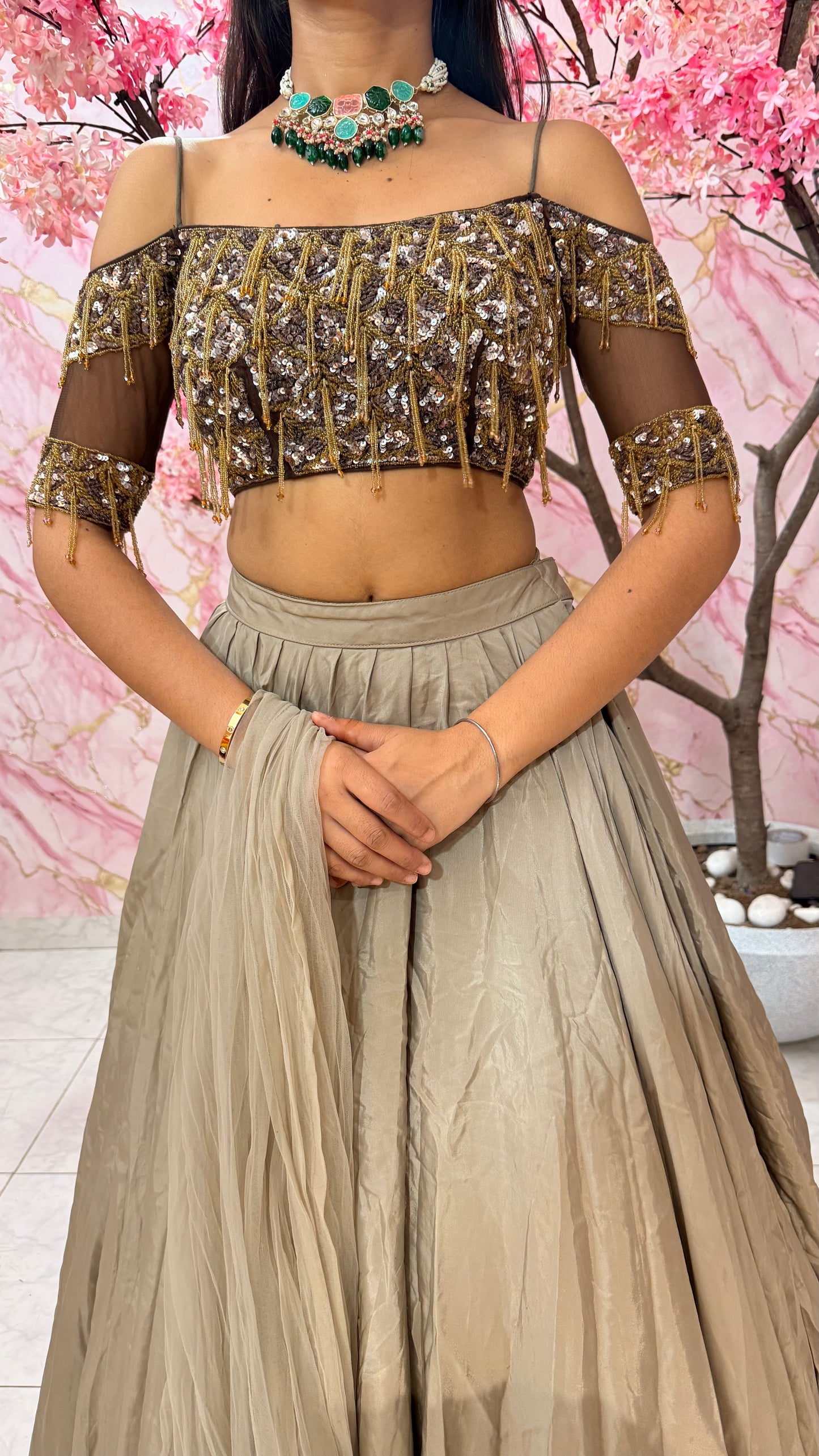 Embellished wedding lehenga 4032