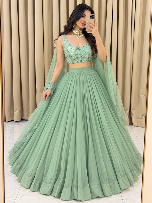 Mirror lehenga 4356