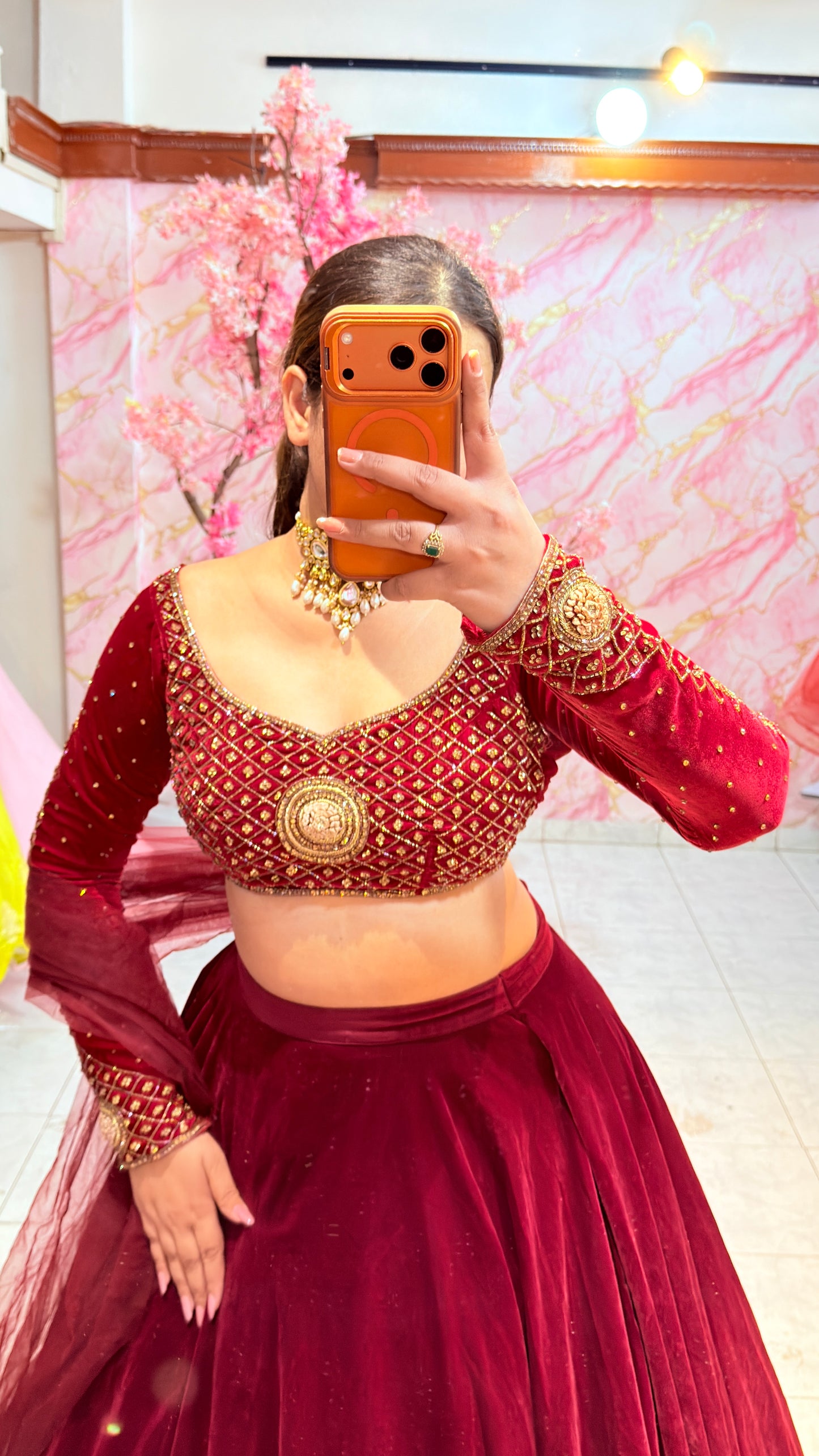 Embellished wedding lehenga 4068