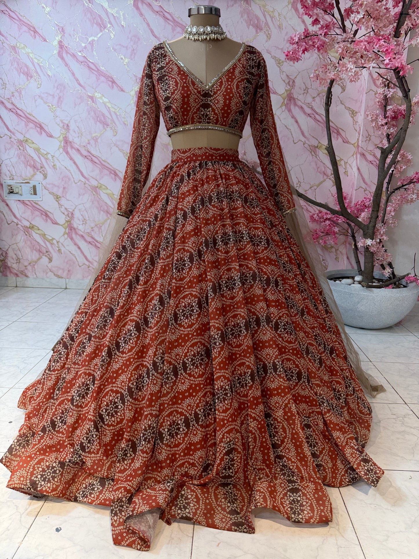 Embellished wedding lehenga 4099