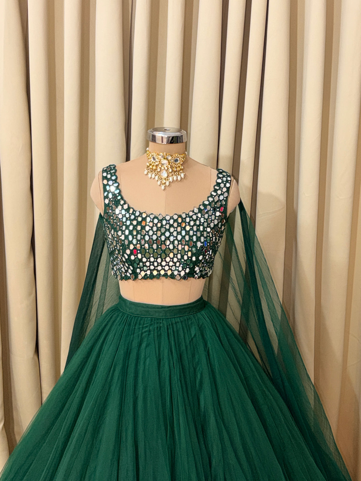 Mirror lehenga 4344