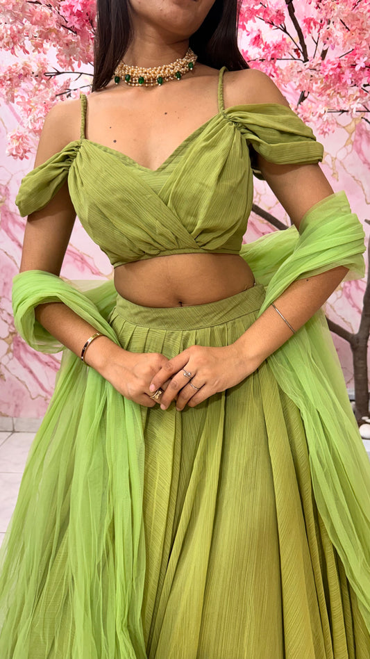 Embellished wedding lehenga 4031