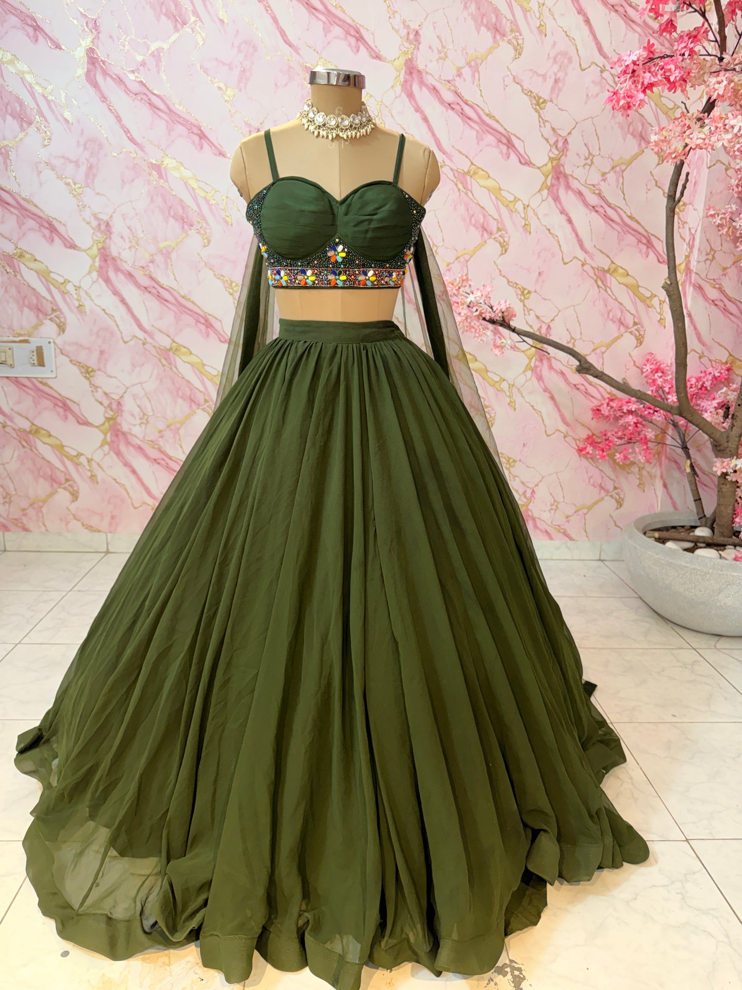 Embellished wedding lehenga 4125