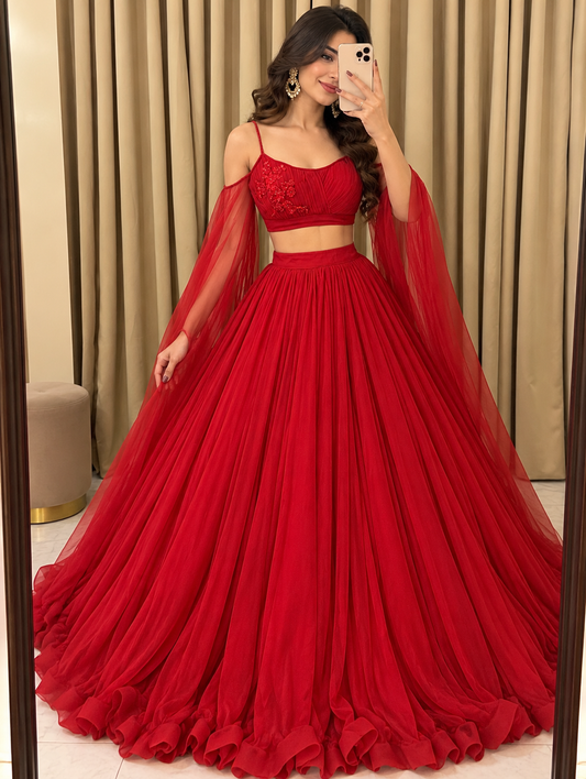 Mirror lehenga 4348
