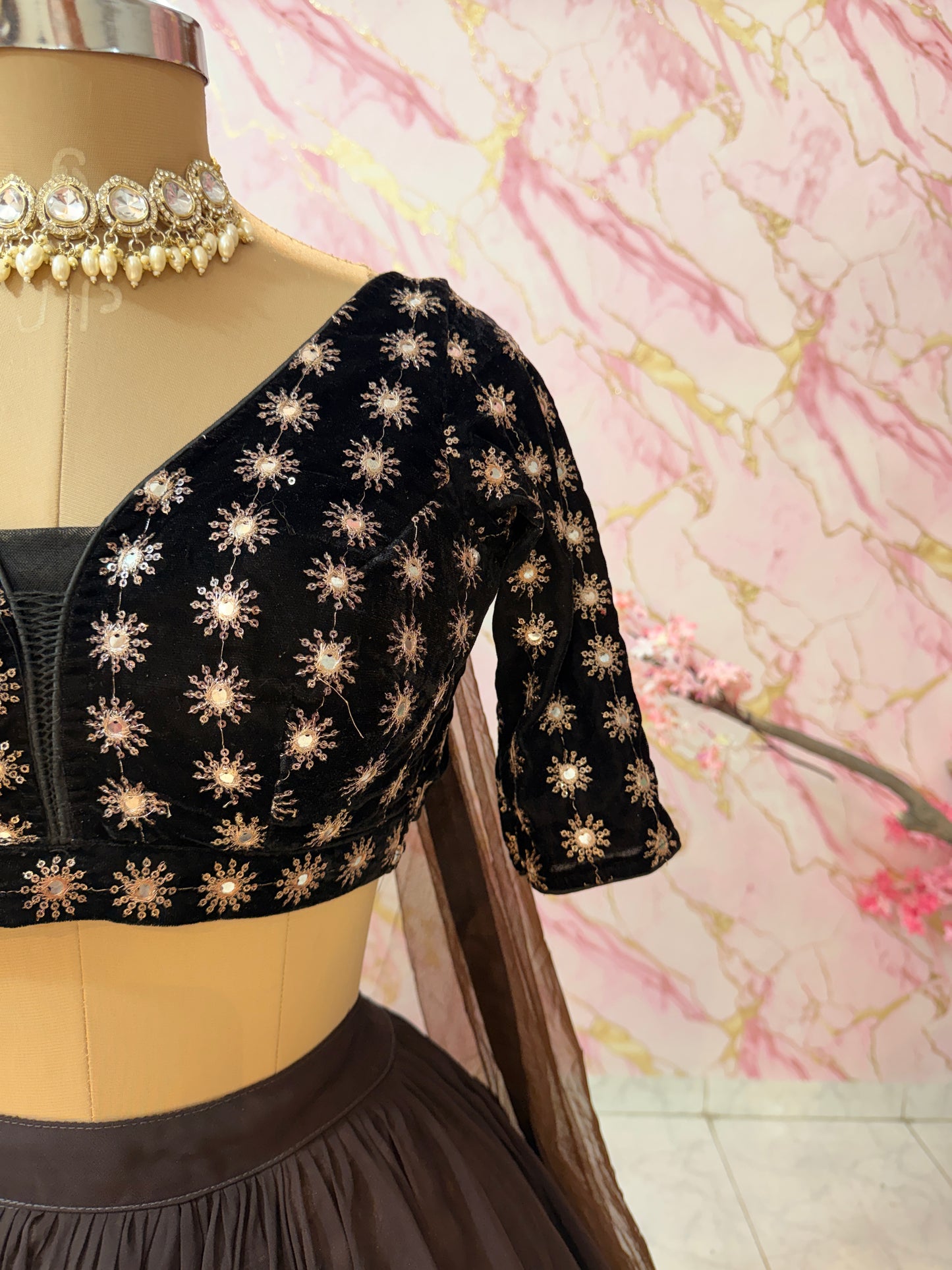 Embellished wedding lehenga 4131