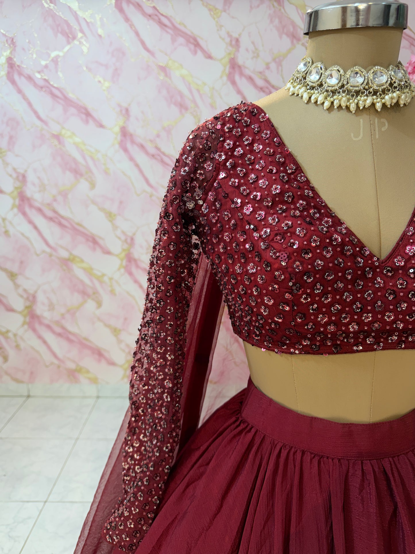Embellished wedding lehenga 4089