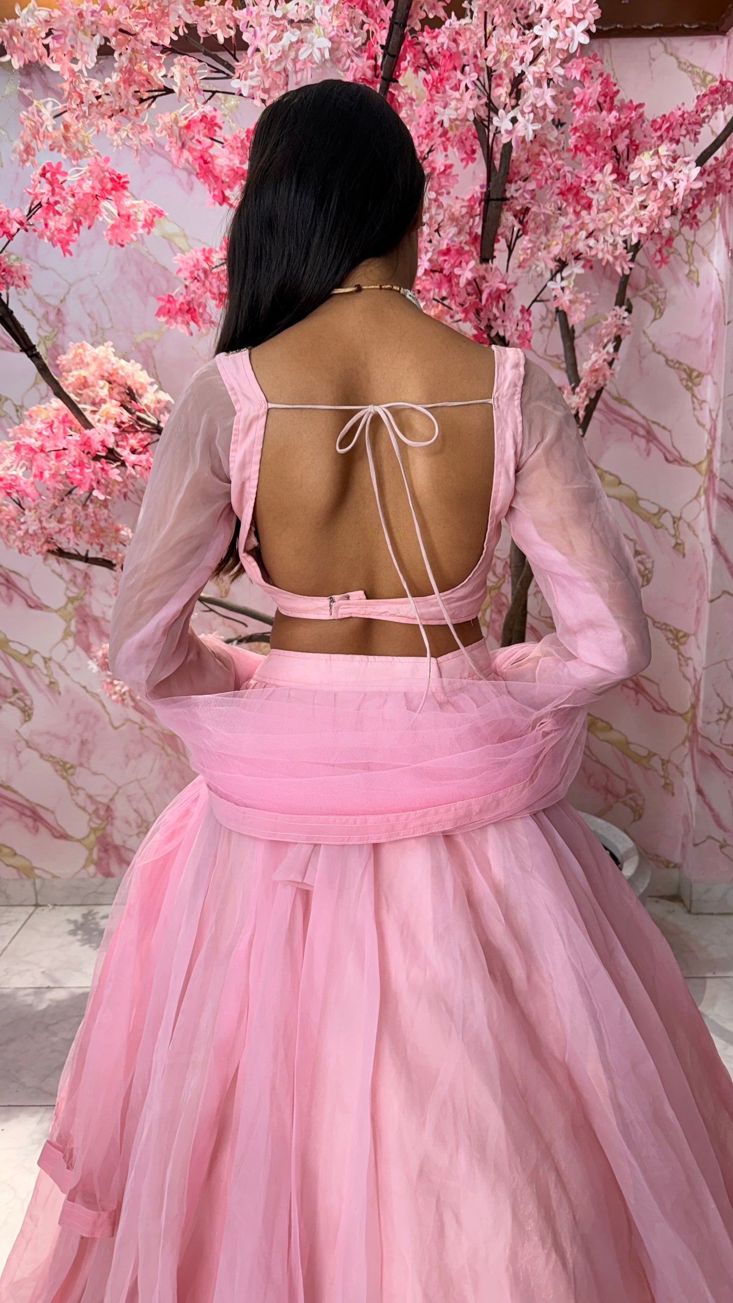 Pink wedding lehenga 4011