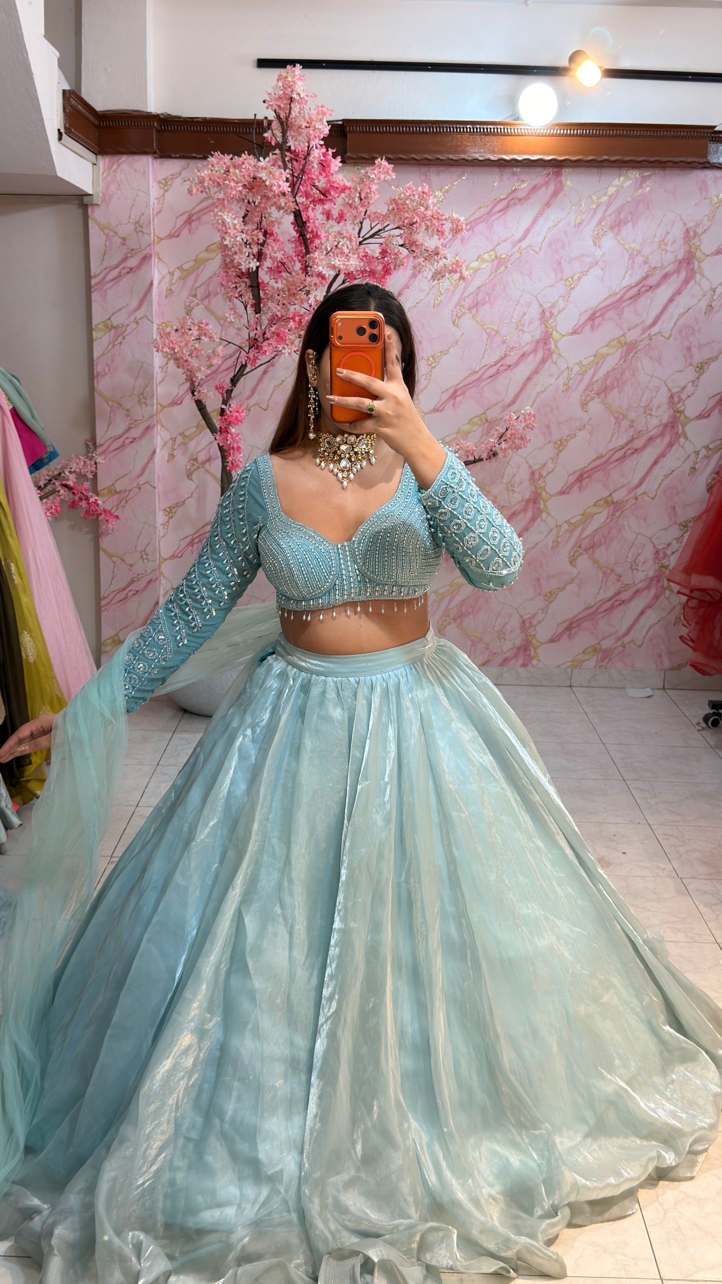 Embellished wedding lehenga 4086