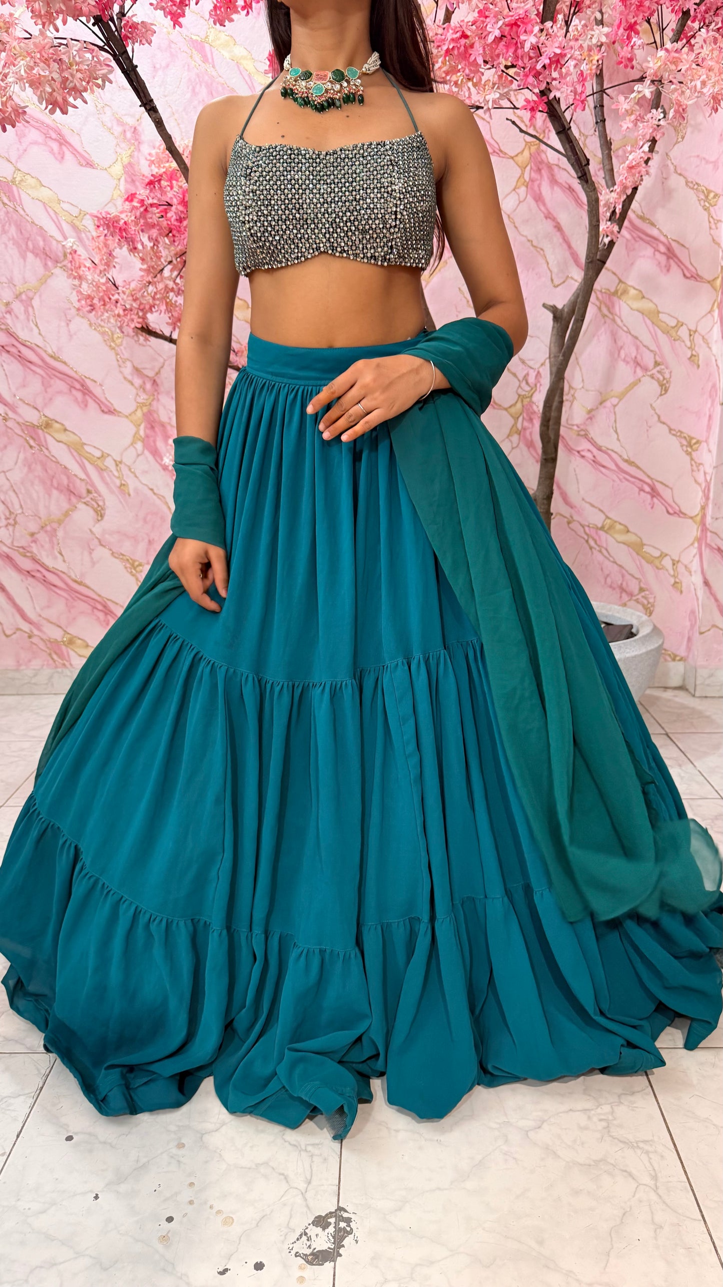 Embellished wedding lehenga 4030