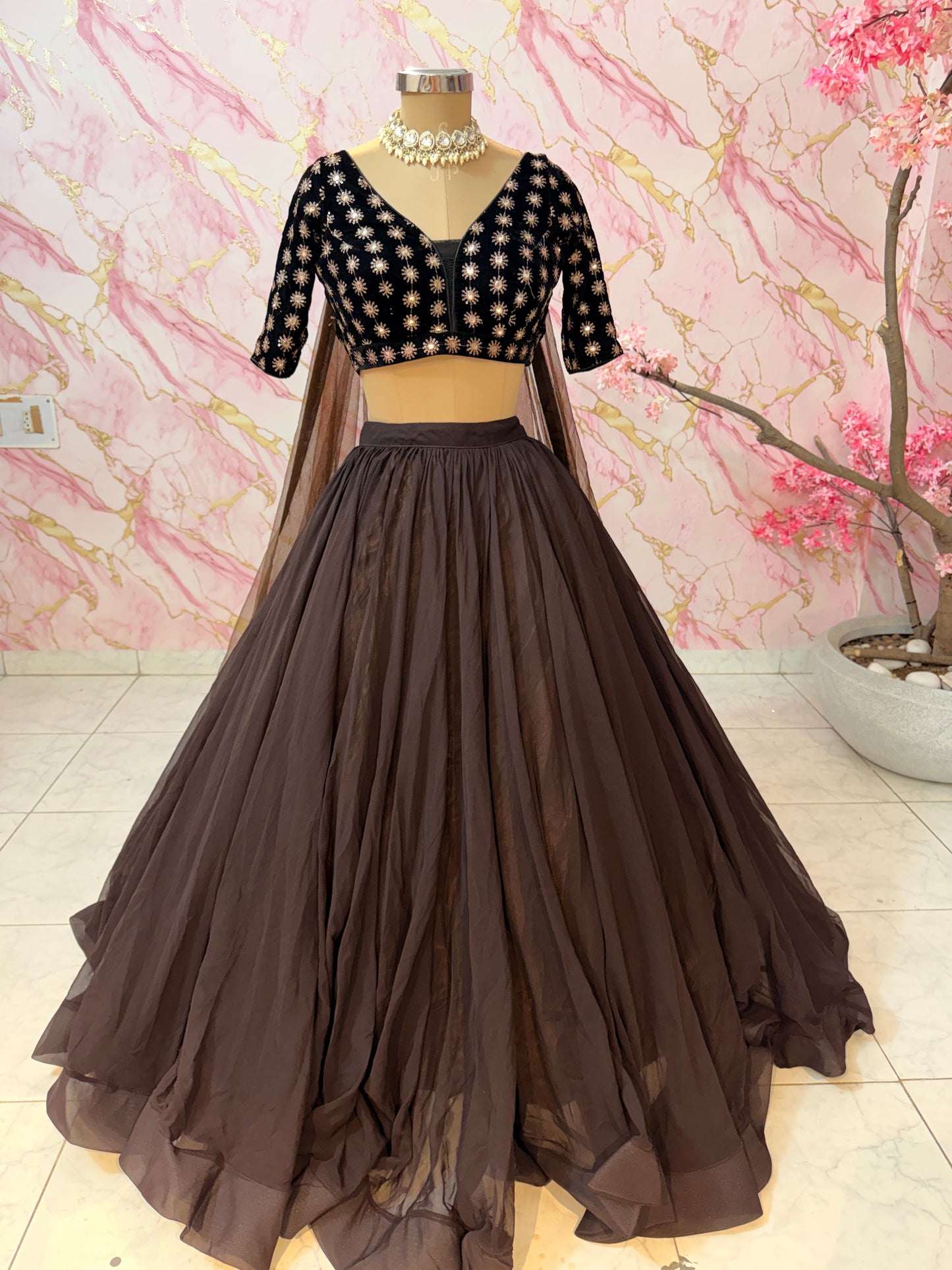 Embellished wedding lehenga 4131