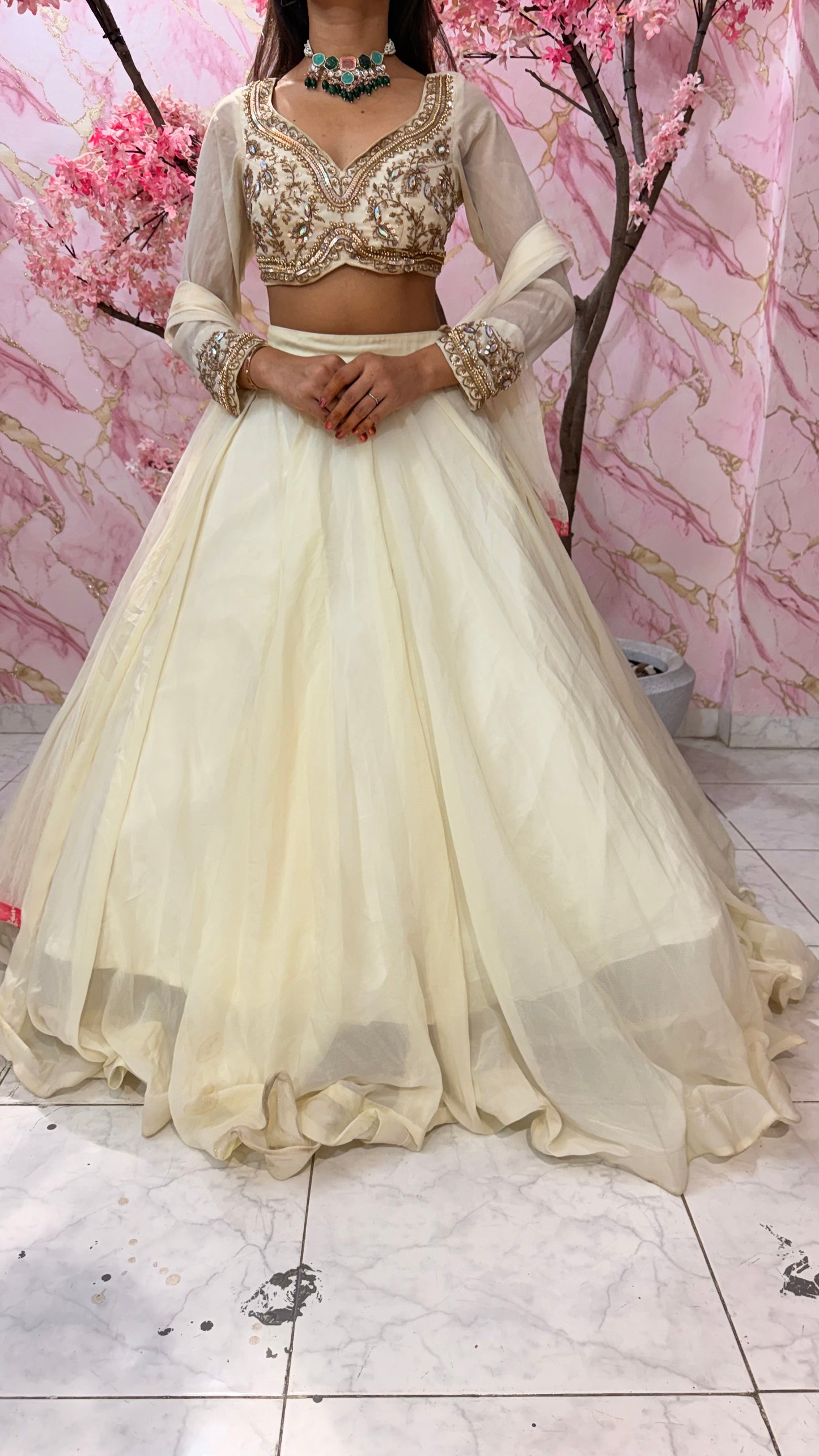 Embellished wedding lehenga 4046