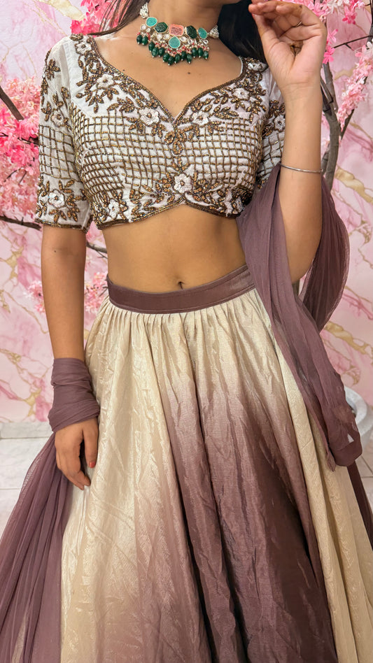 Embellished wedding lehenga 4044