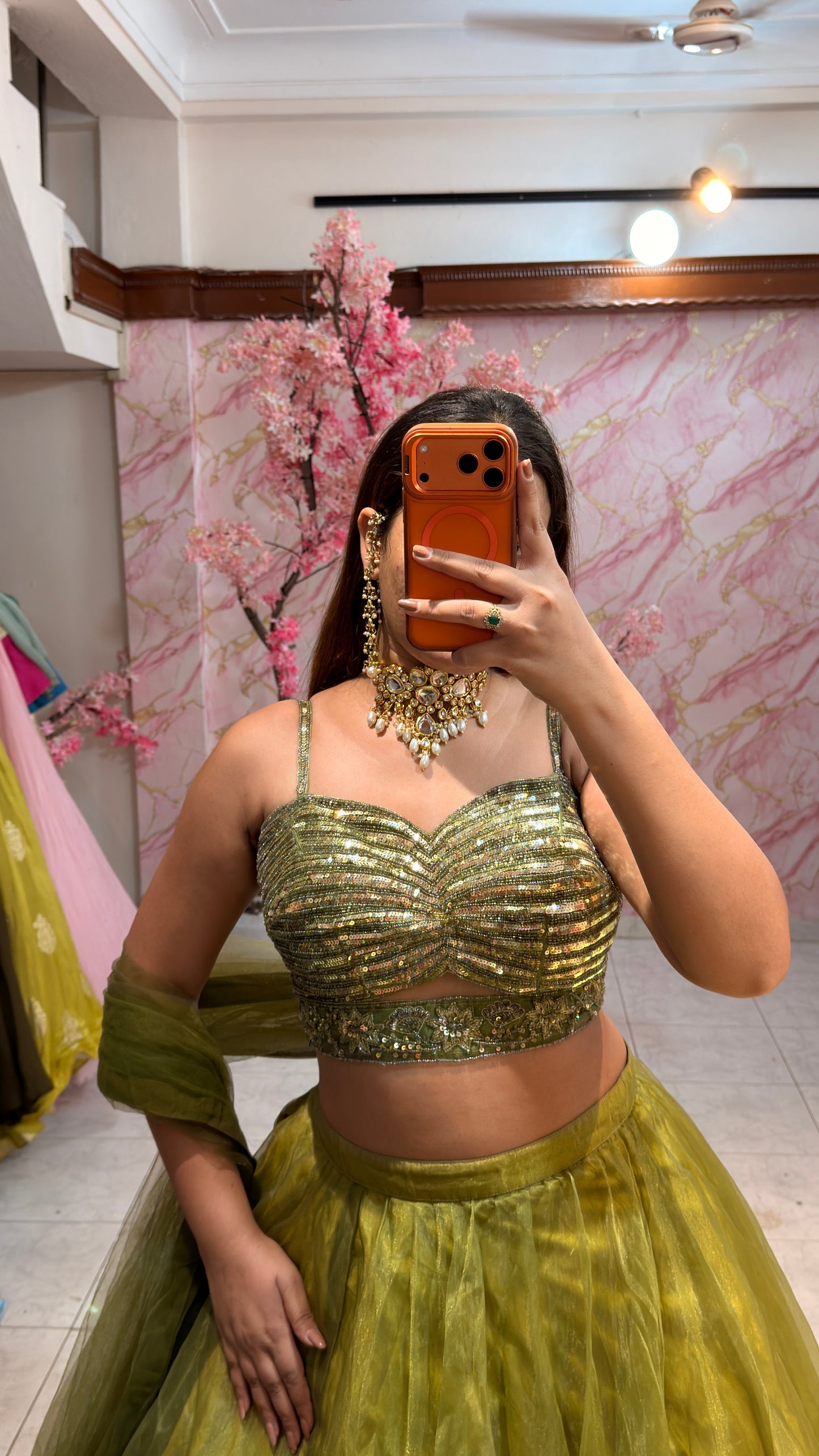 Embellished wedding lehenga 4085