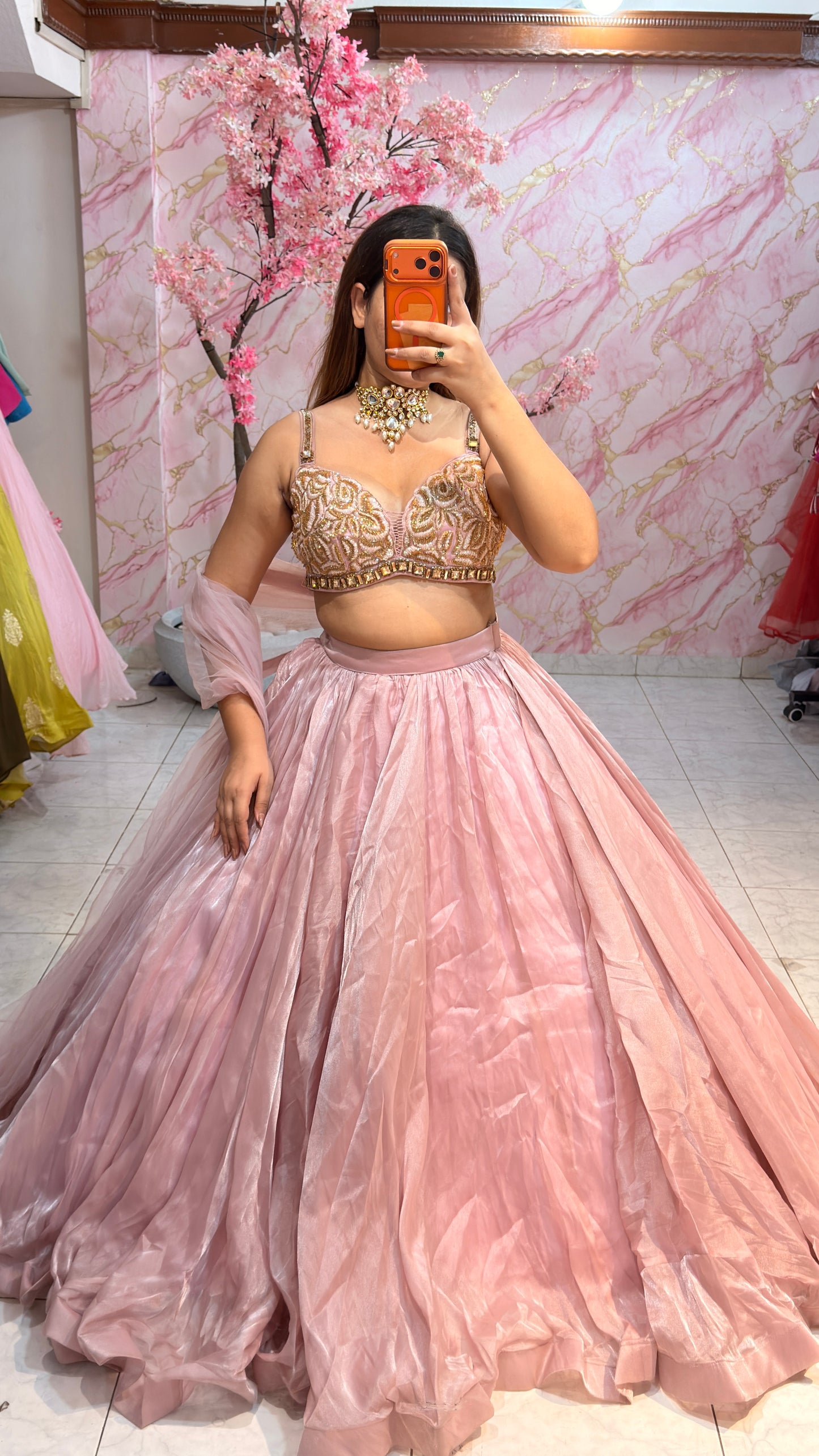 Embellished wedding lehenga 4072
