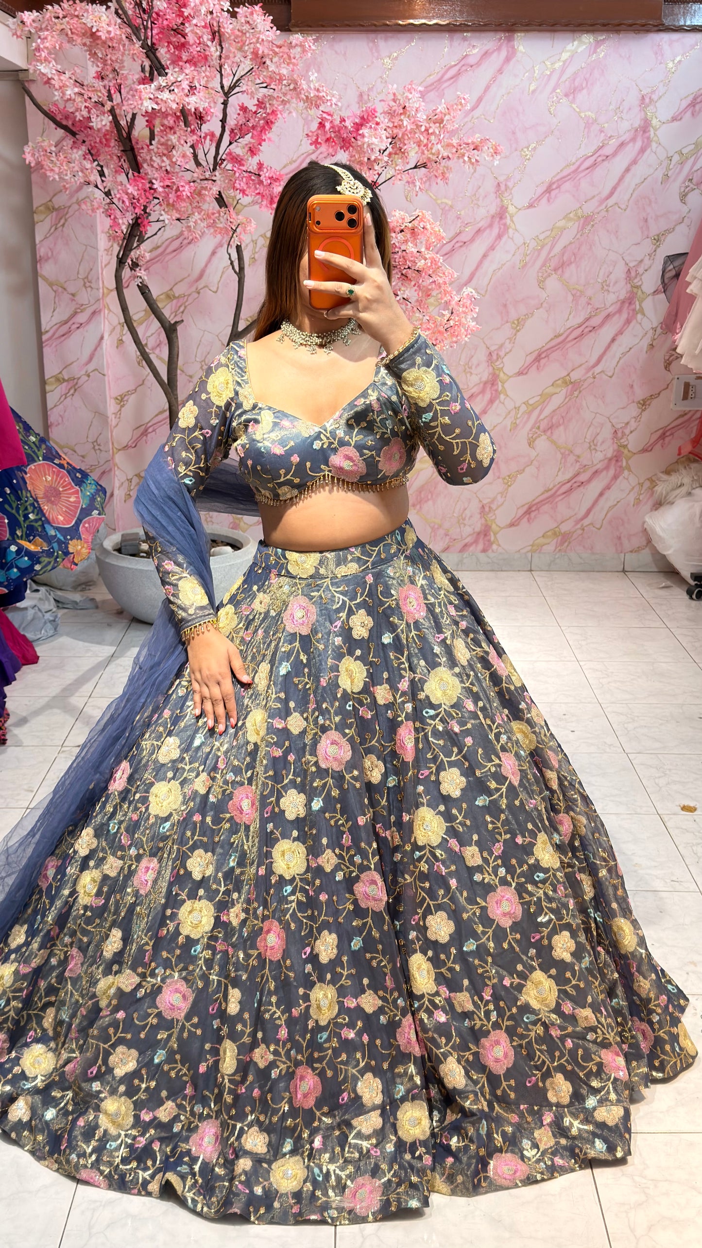 Embellished wedding lehenga 4027