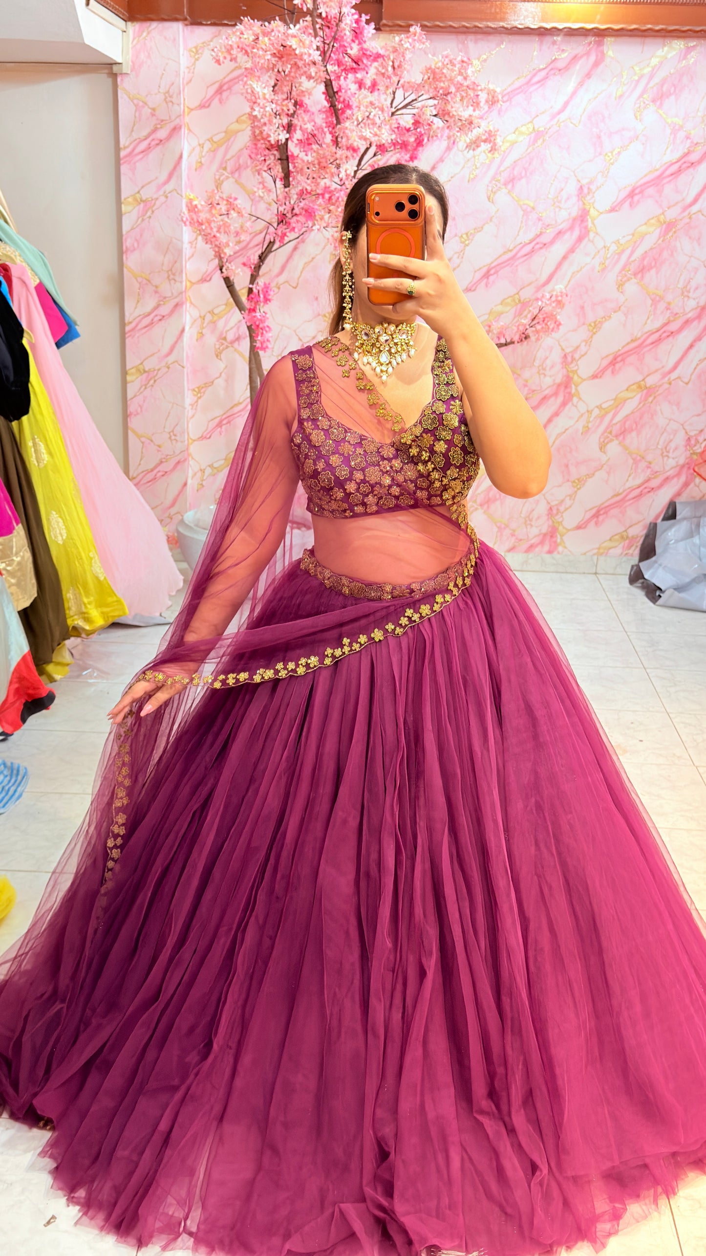 Embellished wedding lehenga 4065