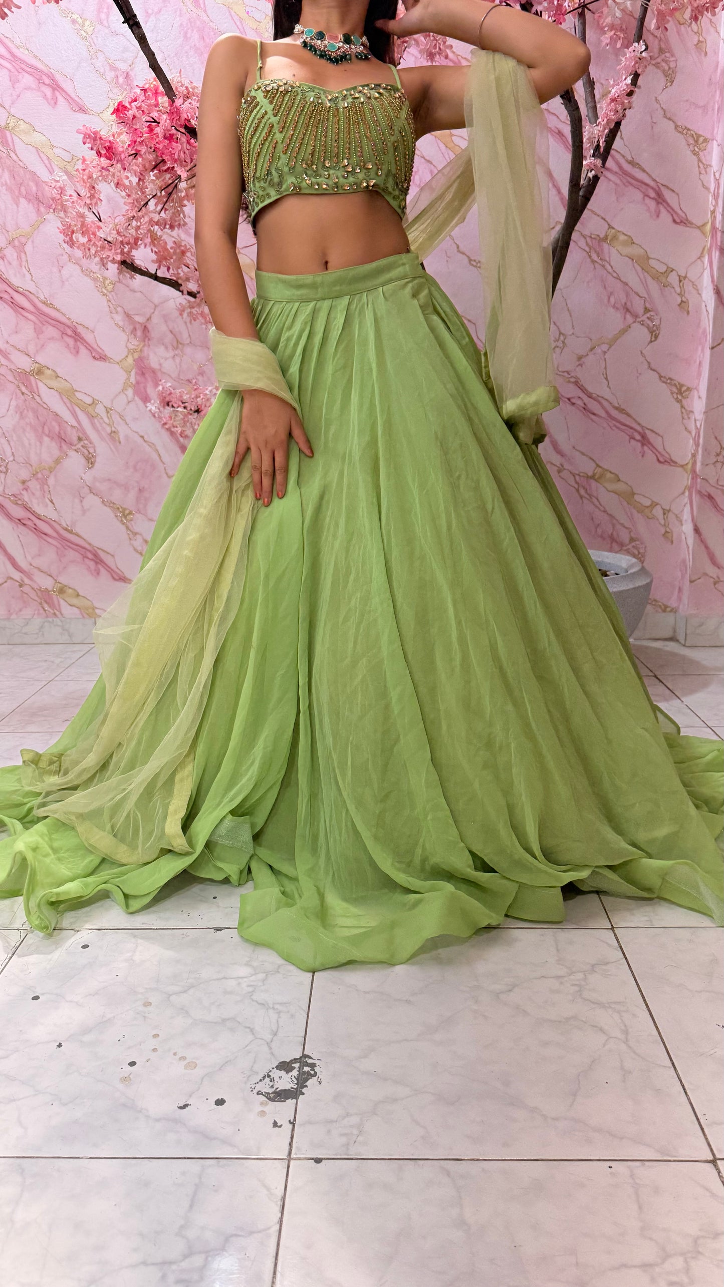 Embellished wedding lehenga 4042