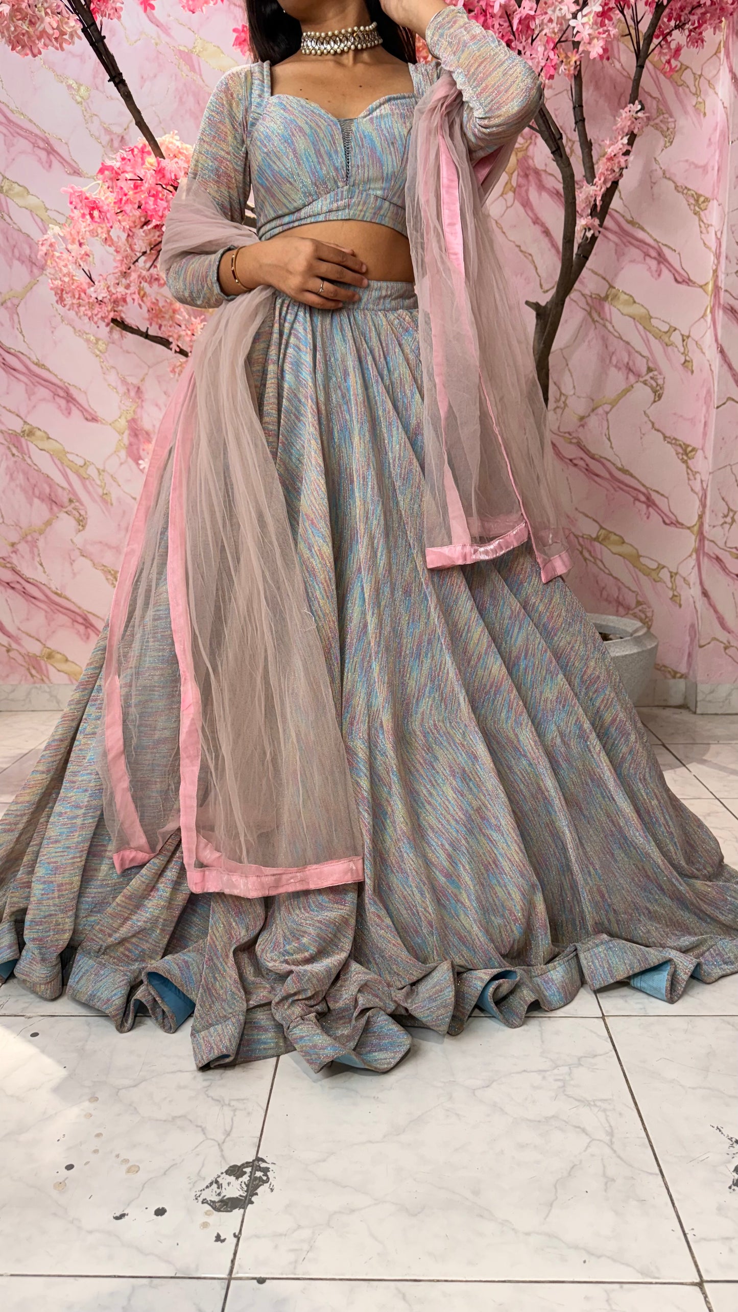 Colourful wedding lehenga 4013