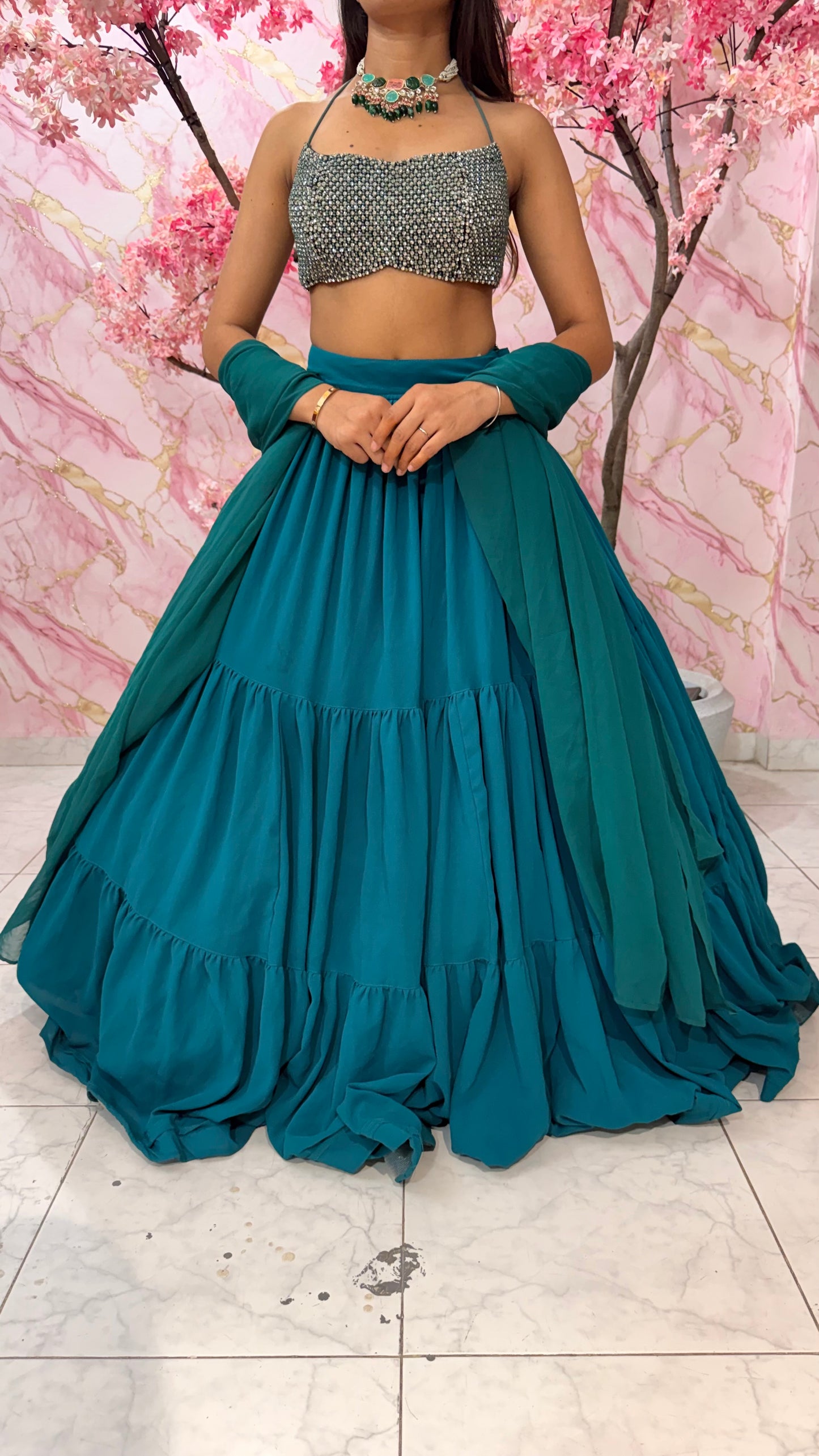 Embellished wedding lehenga 4030