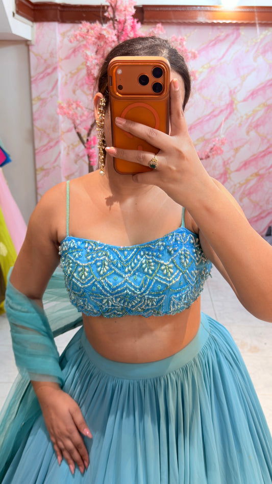 Embellished wedding lehenga 4059