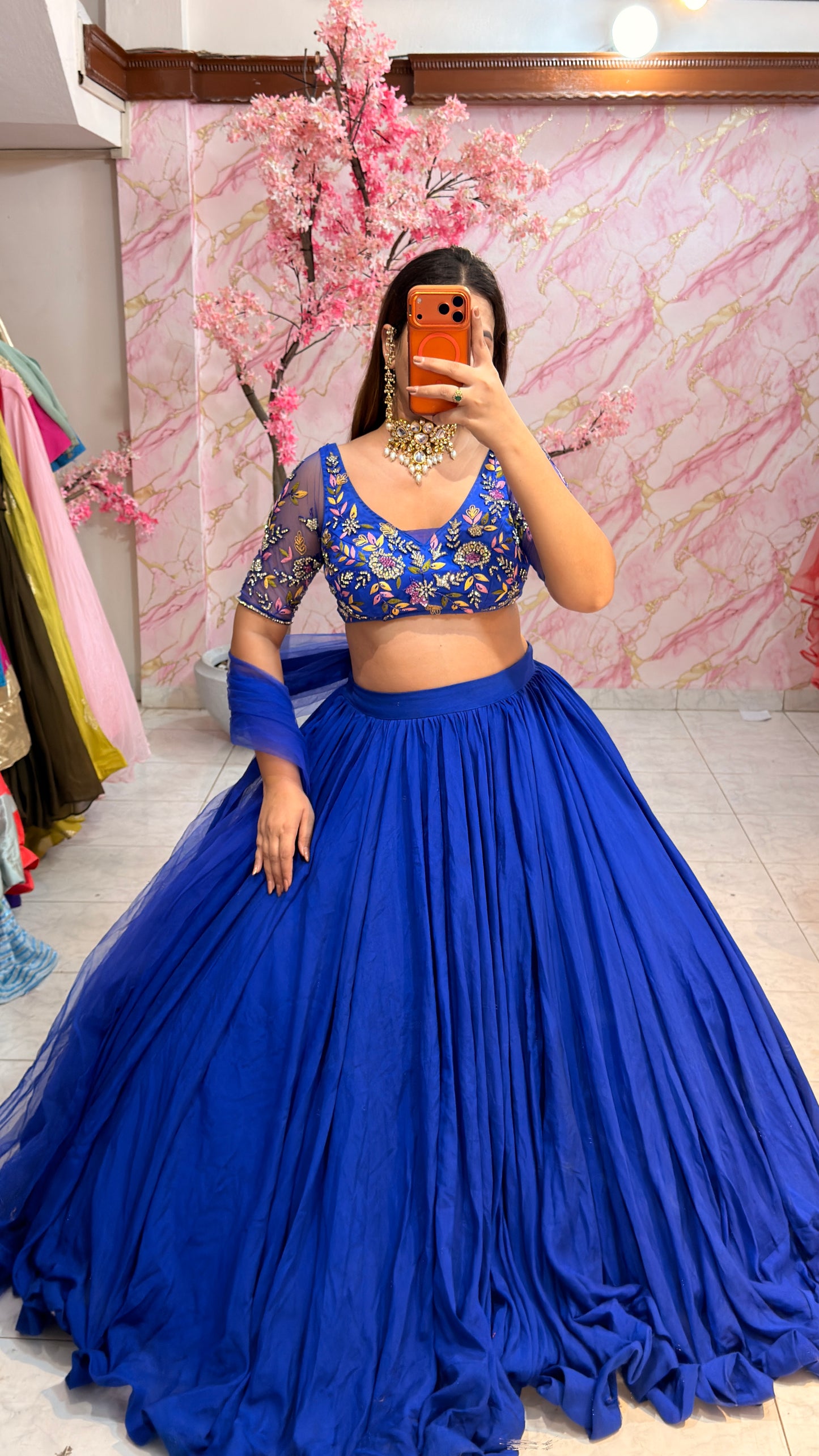 Embellished wedding lehenga 4087