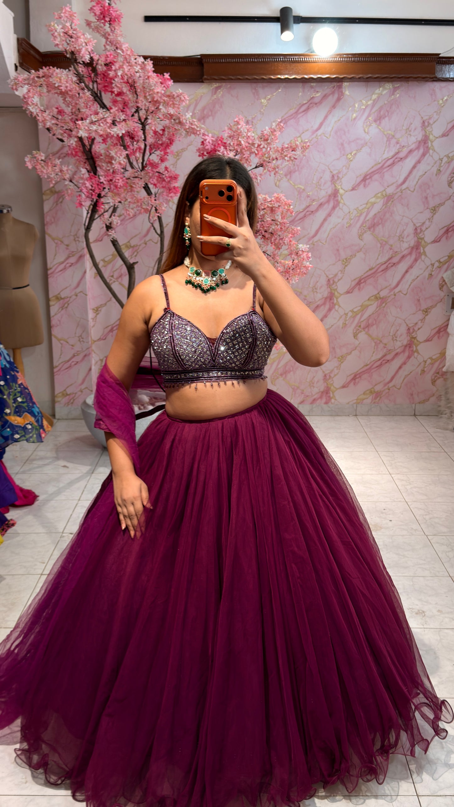 Embellished wedding lehenga 4022