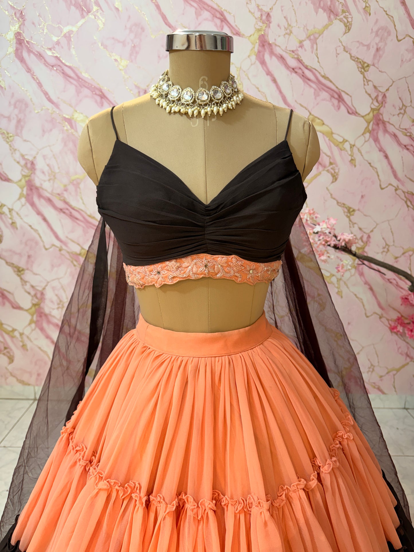 Embellished wedding lehenga 4128