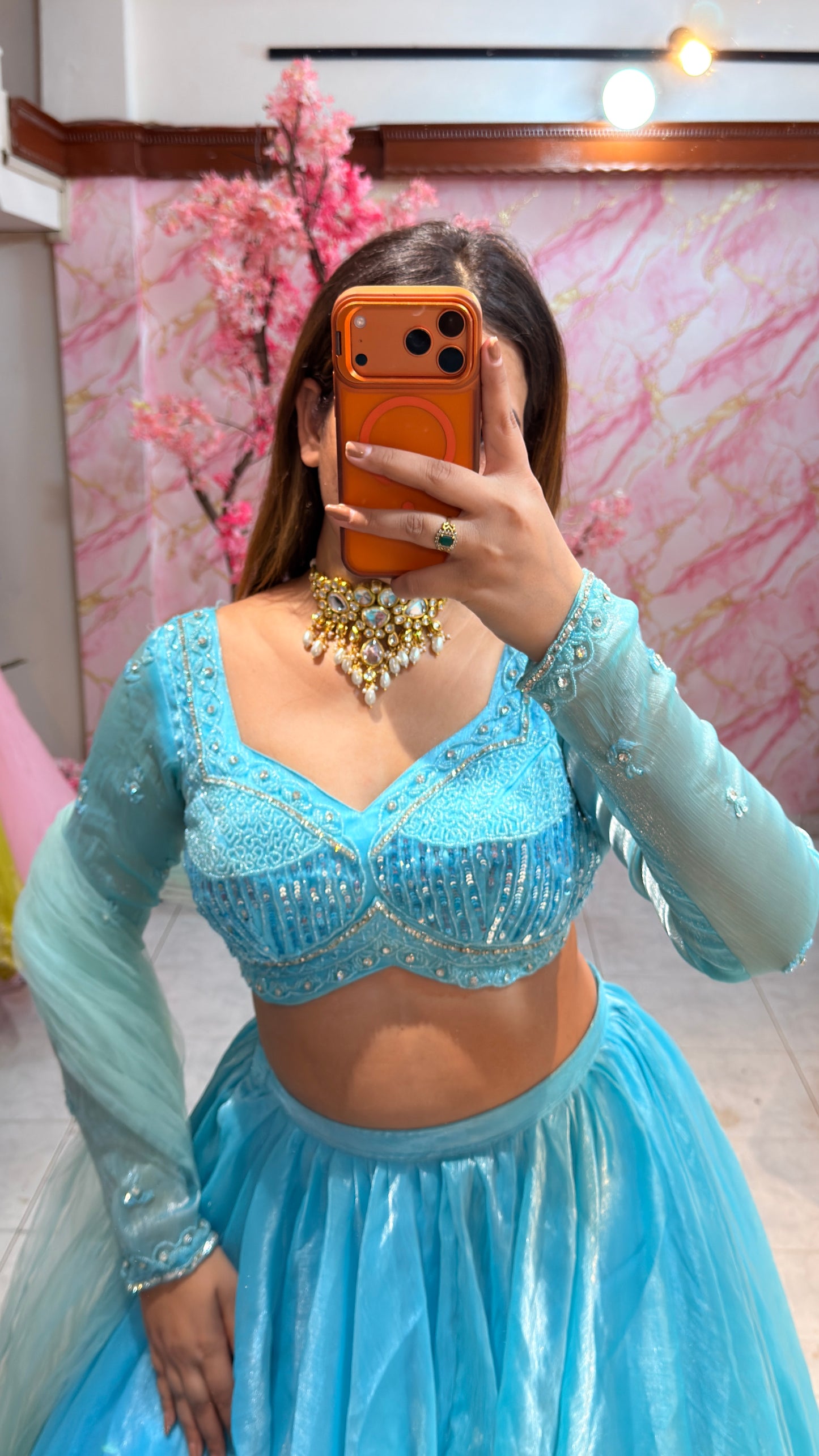 Embellished wedding lehenga 4078