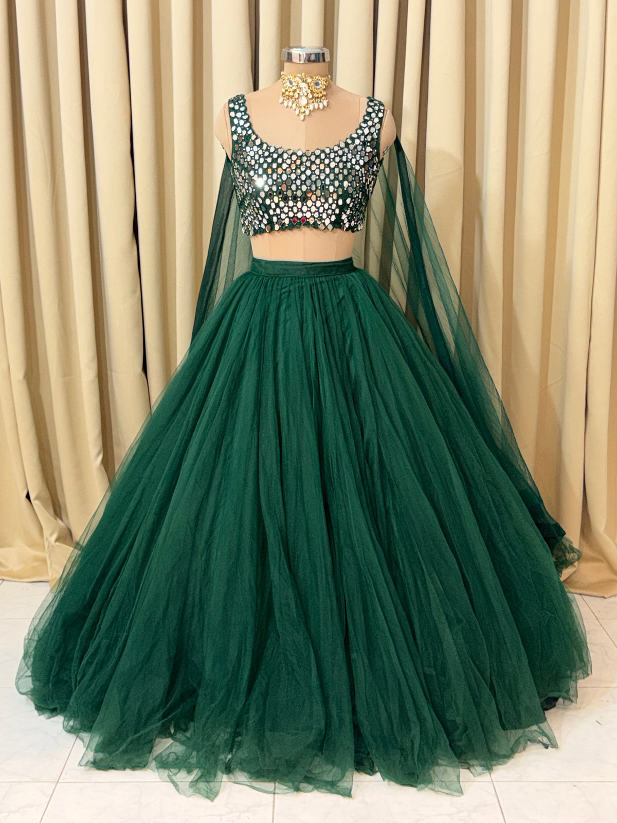 Mirror lehenga 4344