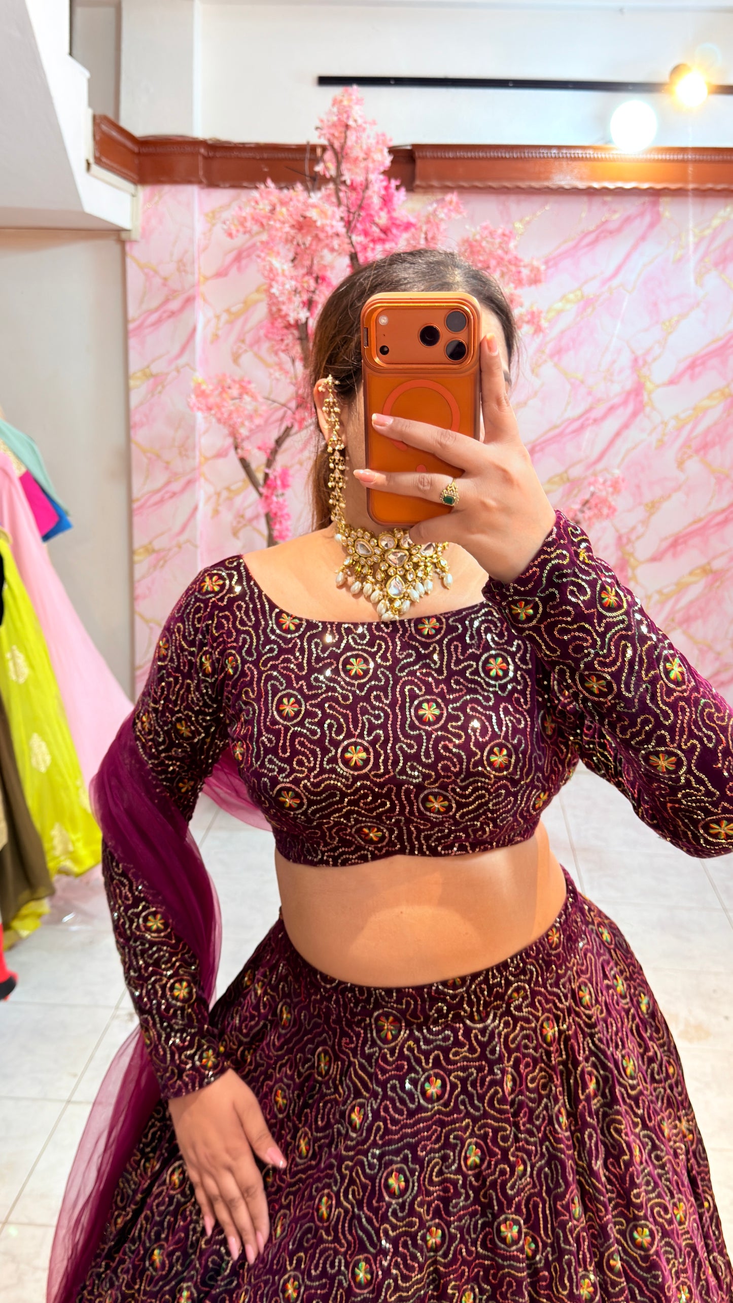 Embellished wedding lehenga 4063