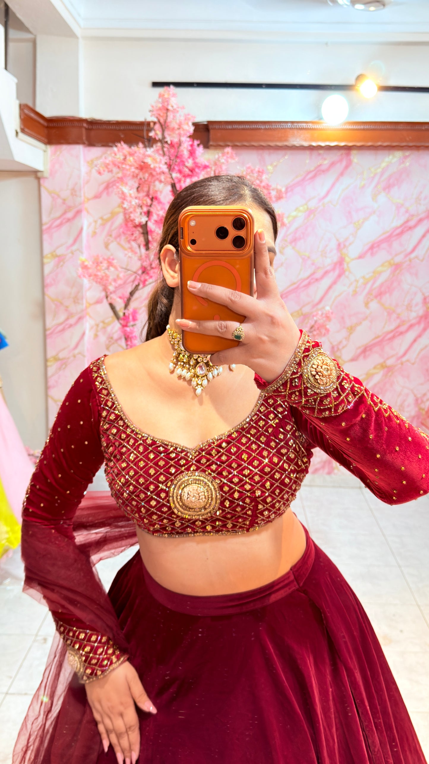 Embellished wedding lehenga 4068