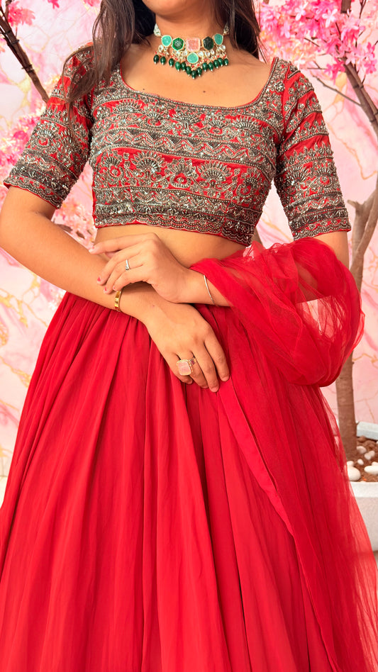 Flairy wedding lehenga 4016