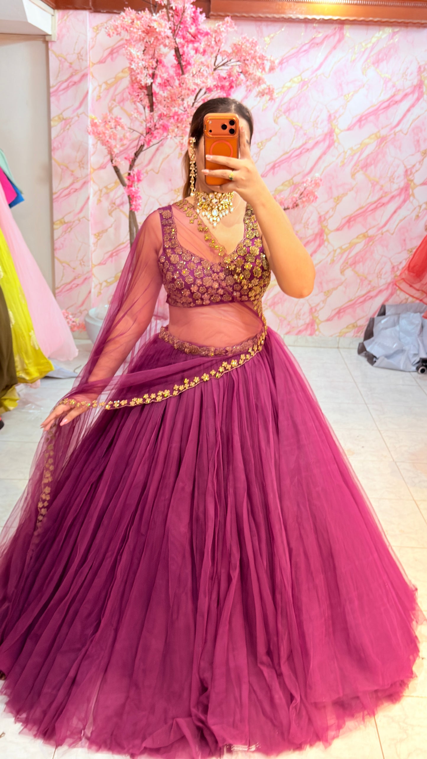 Embellished wedding lehenga 4065