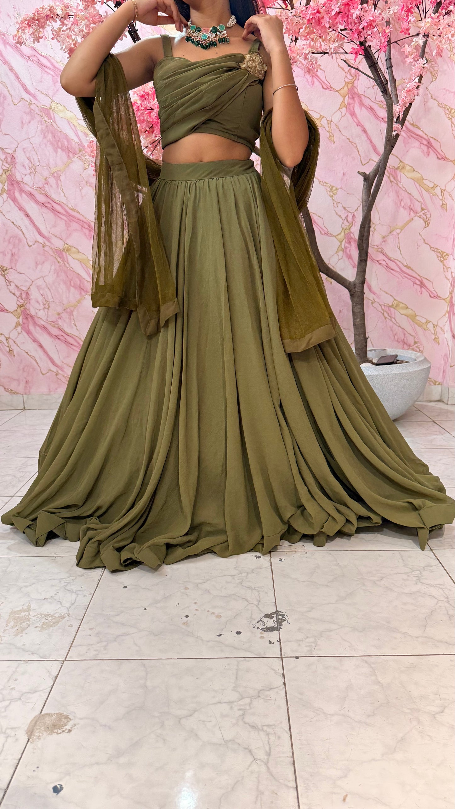 Embellished wedding lehenga 4034