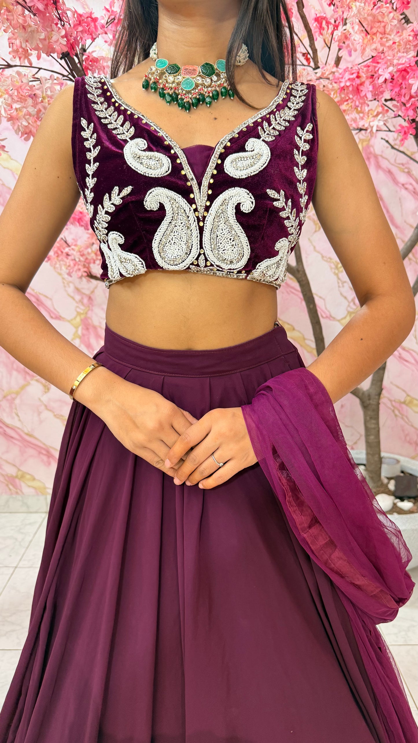 Embellished wedding lehenga 4033