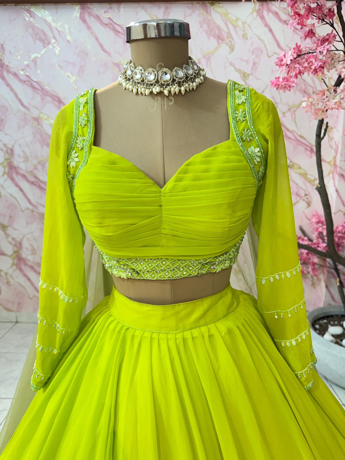 Embellished wedding lehenga 4103