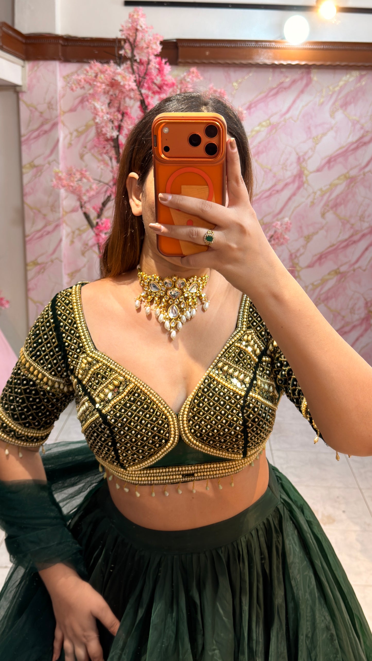 Embellished wedding lehenga 4069
